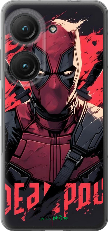 Силиконовый чехол Дедпул для Asus Zenfone 9 - 6293u-2842 изображение 