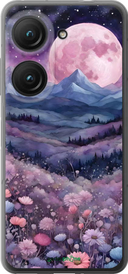 Силиконовый чехол Ночь луна арт для Asus Zenfone 9 - 6319u-2842 изображение 