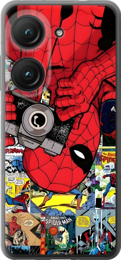 Силиконовый чехол Человек паук 2 для Asus Zenfone 9 - 6333u-2842 изображение 