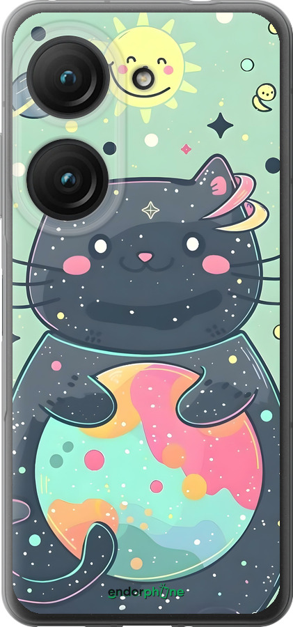 Силиконовый чехол Милый котик для Asus Zenfone 9 - 6364u-2842 изображение 