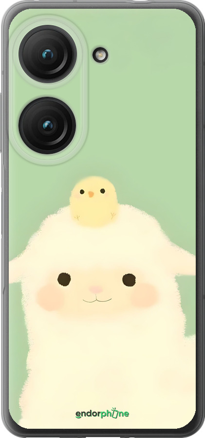 Силиконовый чехол Барашек и ципленок для Asus Zenfone 9 - 6369u-2842 изображение 