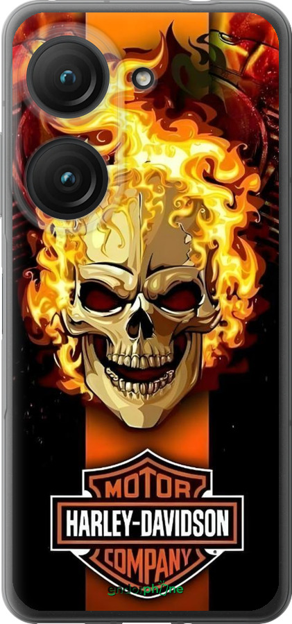 Силиконовый чехол Харлей девидсон для Asus Zenfone 9 - 6370u-2842 изображение 