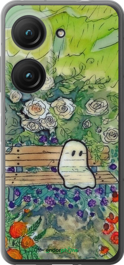 Силиконовый чехол Грустное привидение для Asus Zenfone 9 - 6403u-2842 изображение 