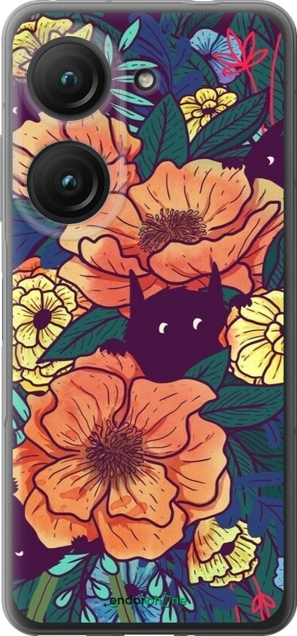 Силиконовый чехол С изображением полевых цветов для Asus Zenfone 9 - 6419u-2842 изображение 