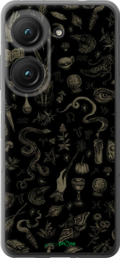 Силиконовый чехол Мистический коллаж с травами и магическими символами для Asus Zenfone 9 - 6428u-2842 изображение 