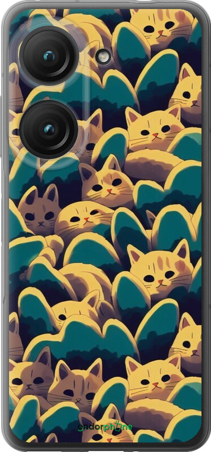 Силиконовый чехол С изображением кошек для Asus Zenfone 9 - 6429u-2842 изображение 