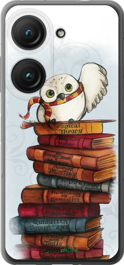 Силиконовый чехол Сова и книги для Asus Zenfone 9 - 6436u-2842 изображение 