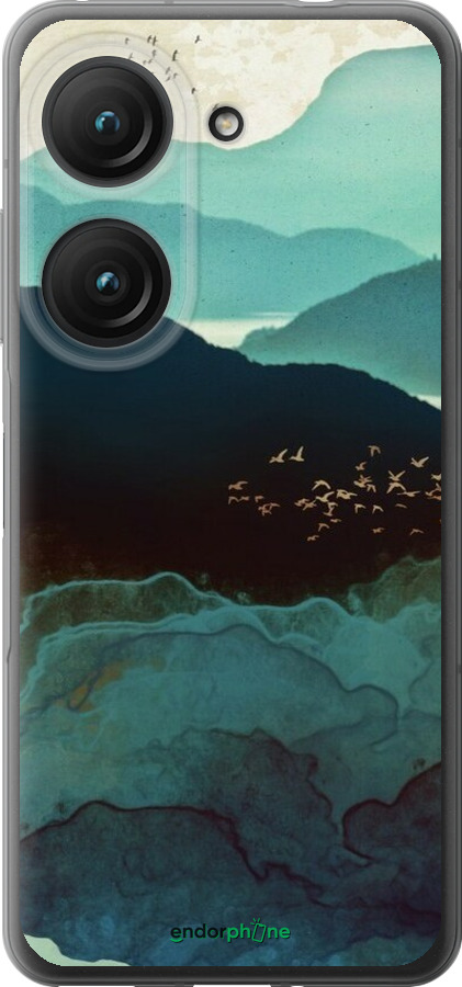 Силиконовый чехол С изображением гор Индиго для Asus Zenfone 9 - 6484u-2842 изображение 
