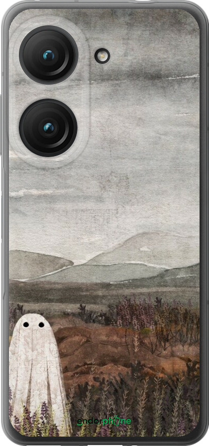 Силиконовый чехол Одинокий призрак на фоне гор для Asus Zenfone 9 - 6486u-2842 изображение 
