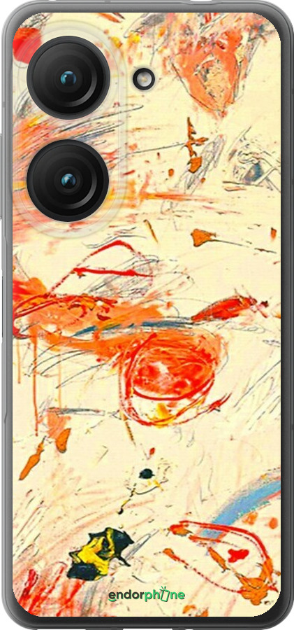 Силиконовый чехол Динамичная картина с хаотичными мазками для Asus Zenfone 9 - 6540u-2842 изображение 