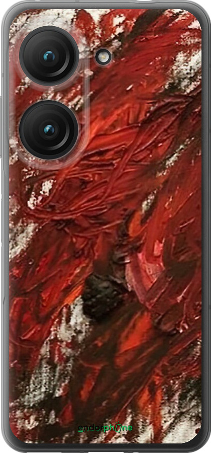 Силиконовый чехол Абстрактная композиция в красных тонах для Asus Zenfone 9 - 6541u-2842 изображение 