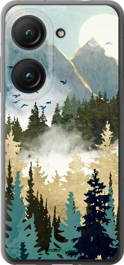 Силиконовый чехол С изображением лесного пейзажа для Asus Zenfone 9 - 6548u-2842 изображение 