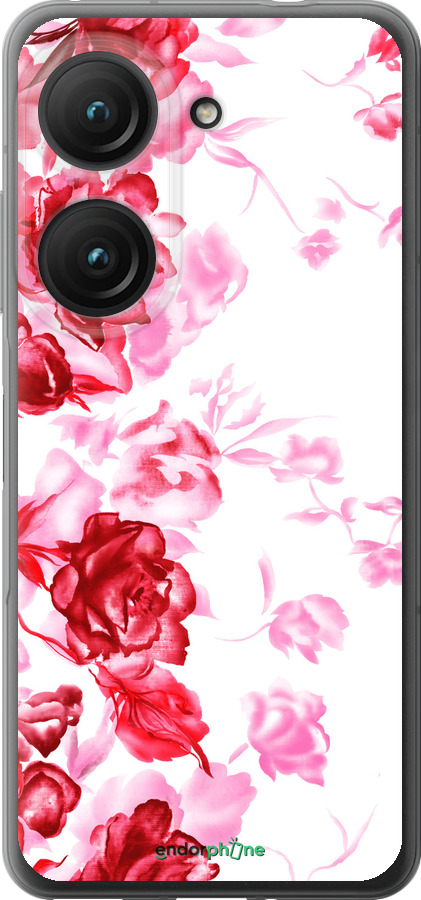 Силиконовый чехол Нарисованные розы для Asus Zenfone 9 - 724u-2842 изображение 