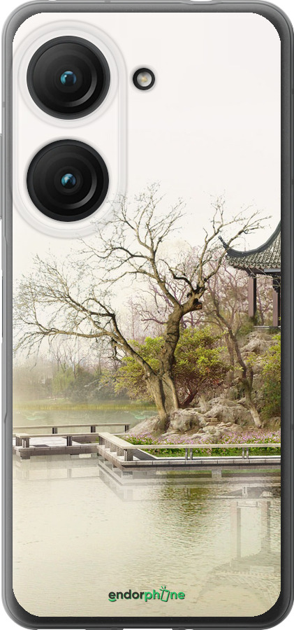 Силиконовый чехол Японский пейзаж для Asus Zenfone 9 - 776u-2842 изображение 