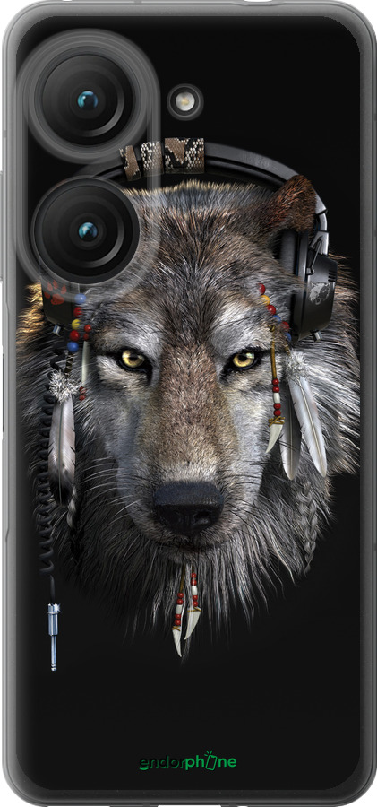 Силиконовый чехол Волк-меломан для Asus Zenfone 9 - 875u-2842 изображение 