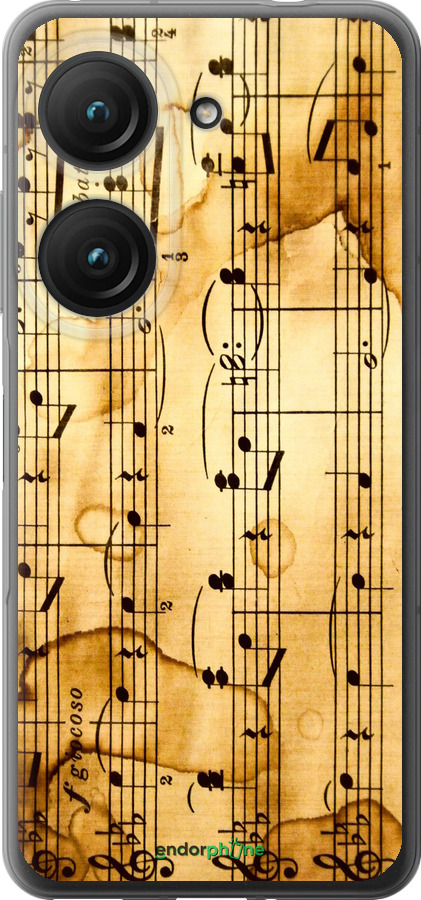 Силиконовый чехол Ноты для Asus Zenfone 9 - 905u-2842 изображение 