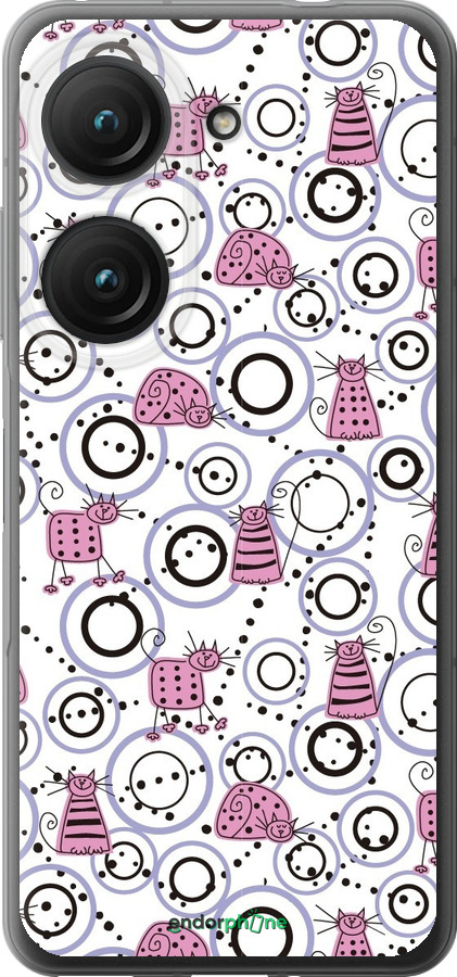 Силиконовый чехол Смешные коты для Asus Zenfone 9 - 907u-2842 изображение 