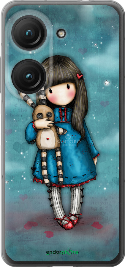 Силиконовый чехол Девочка с зайчиком для Asus Zenfone 9 - 915u-2842 изображение 