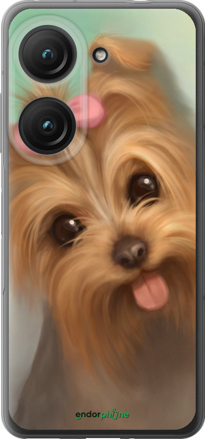 Силиконовый чехол Нарисованный йоркширский терьер для Asus Zenfone 9 - 928u-2842 изображение 