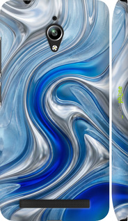 3D пластиковый матовый чехол 'Liquid Chrome' для Asus Zenfone Go ZC500TG изображение 3