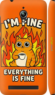 3D пластиковый матовый чехол Funny Cat для Asus Zenfone Go ZC500TG - 6786m-160 изображение 