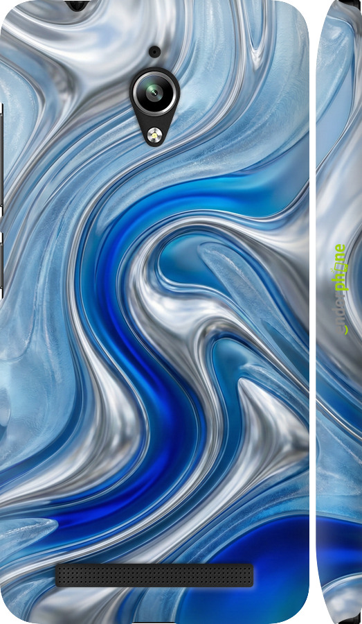 3D пластиковий матовий чехол Liquid Chrome для Asus Zenfone Go ZC500TG - 6781m-160 изображение 