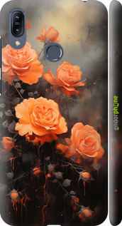 3D пластиковый матовый чехол Оранжевые розы для Asus Zenfone Max M2 ZB633KL - 5944m-1629 изображение 