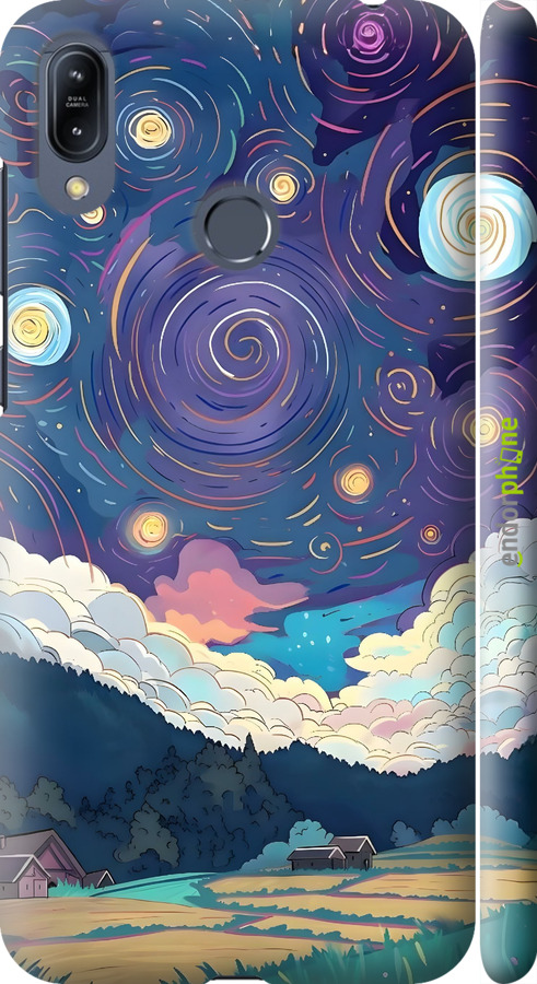 3D пластиковый матовый чехол Креативный арт для Asus Zenfone Max M2 ZB633KL - 6322m-1629 изображение 