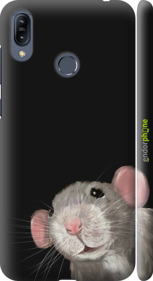 3D пластиковый матовый чехол The Peeking Rat для Asus Zenfone Max M2 ZB633KL - 6442m-1629 изображение 