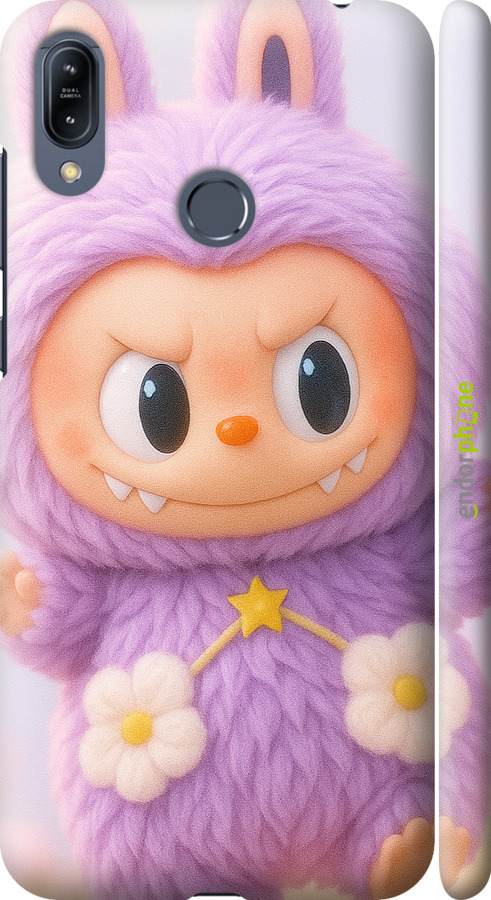 3D пластиковый матовый чехол Лабубу для Asus Zenfone Max M2 ZB633KL - 6708m-1629 изображение 