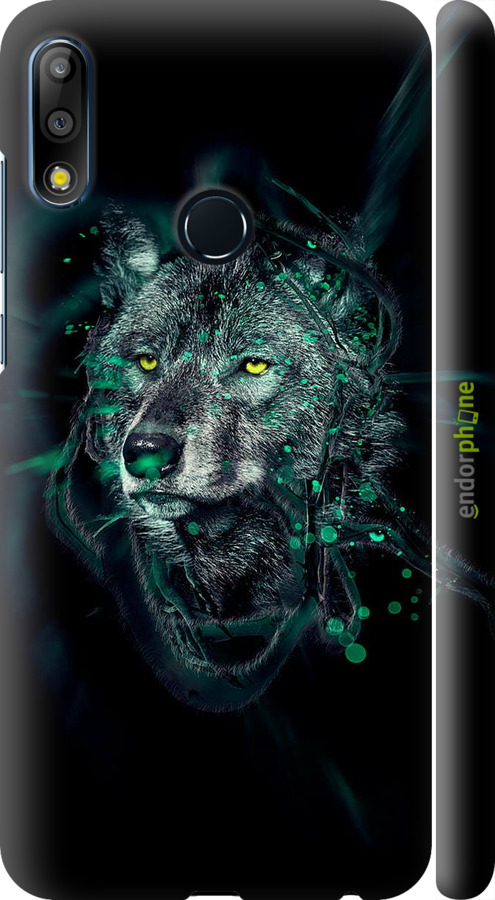 3D пластиковий матовий чехол Wolf для Asus Zenfone Max Pro M2 ZB631KL - 6610m-1641 изображение 