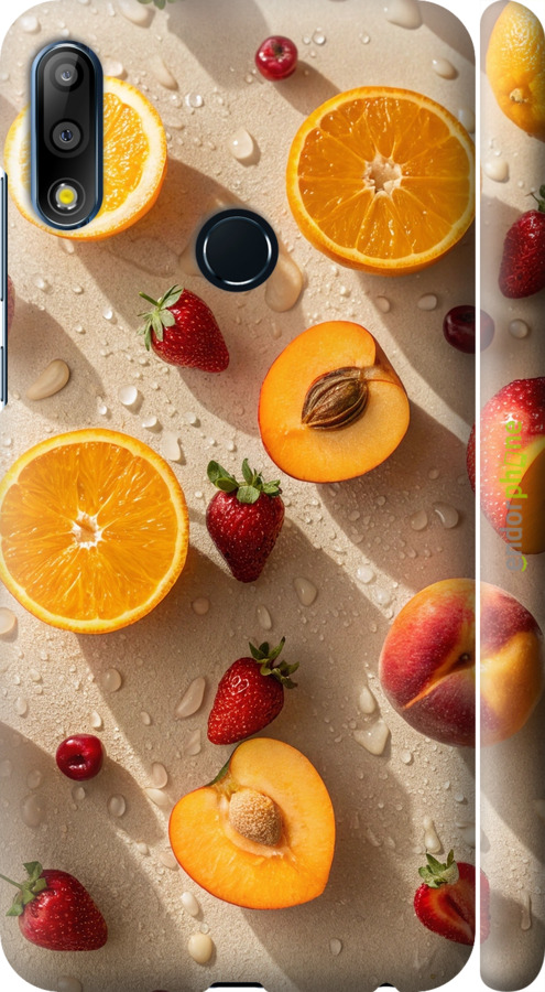 3D пластиковий матовий чехол Фрукти 3 для Asus Zenfone Max Pro M2 ZB631KL - 6703m-1641 изображение 