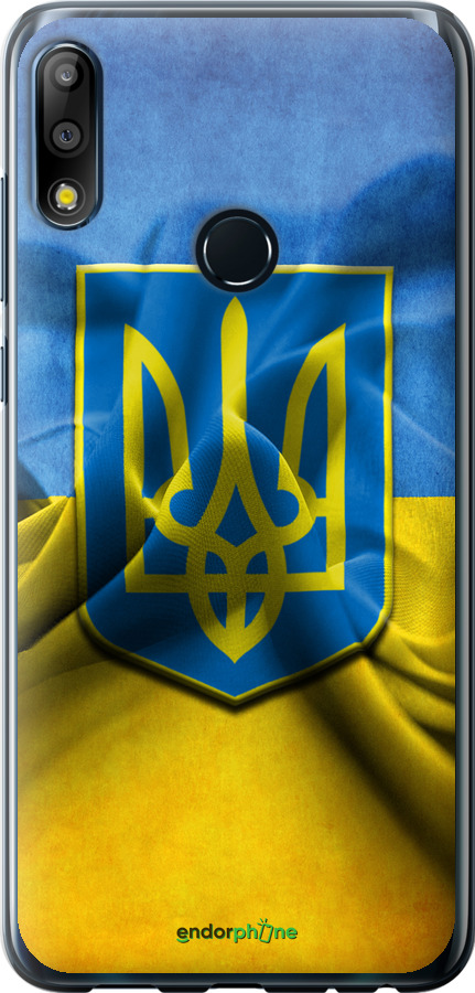 

Силіконовий чохол "Прапор та герб України" для Asus Zenfone Max Pro M2 ZB631KL, Блакитний