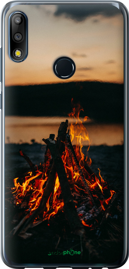 Силиконовый чехол Огонь для Asus Zenfone Max Pro M2 ZB631KL - 6021u-1641 изображение 