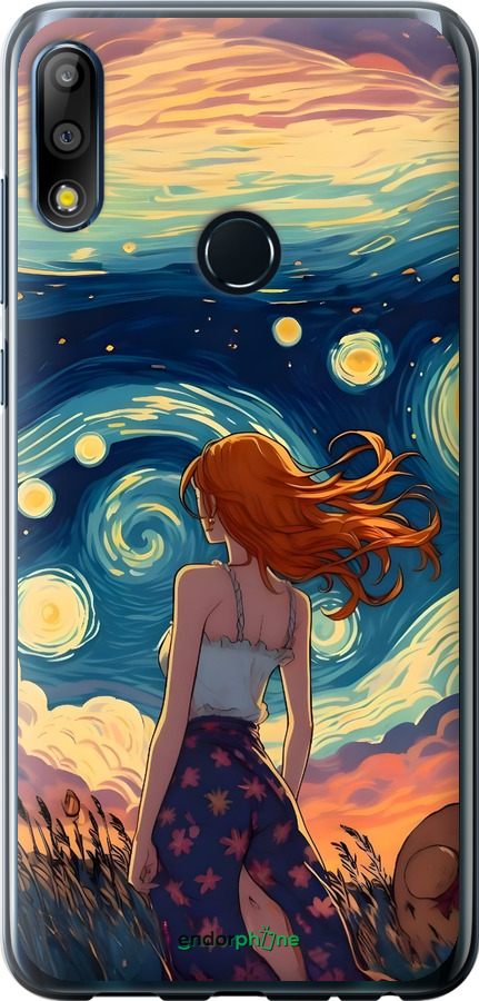 Силиконовый чехол Девушка Арт для Asus Zenfone Max Pro M2 ZB631KL - 6325u-1641 изображение 