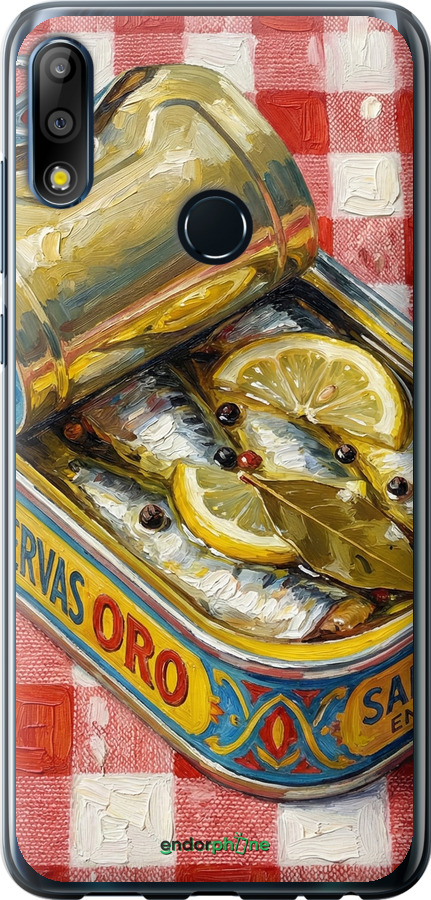 Силиконовый чехол Vintage Sardine Tin Phone для Asus Zenfone Max Pro M2 ZB631KL - 6772u-1641 изображение 