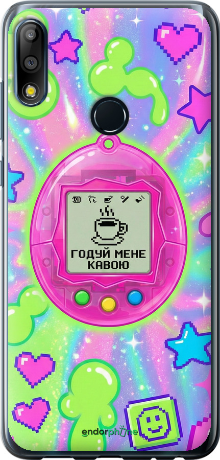 Силиконовый чехол Y2K Aesthetic Retro Pet: Годуй мене кавою для Asus Zenfone Max Pro M2 ZB631KL - 6784u-1641 изображение 