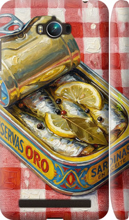 3D пластиковый матовый чехол Vintage Sardine Tin Phone для Asus ZenFone Max ZC550KL - 6772m-271 изображение 