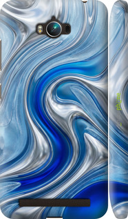 3D пластиковый матовый чехол 'Liquid Chrome' для Asus ZenFone Max ZC550KL изображение 3