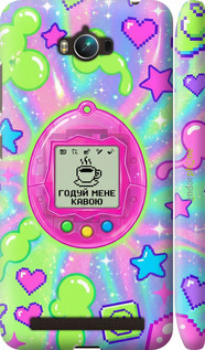 3D пластиковий матовий чохол 'Y2K Aesthetic Retro Pet: Годуй мене кавою' для Asus ZenFone Max ZC550KL зображення 3