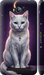 3D пластиковый матовый чехол Mystic White Cat Gothic Dark Purple Gold для Asus ZenFone Max ZC550KL - 6805m-271 изображение 