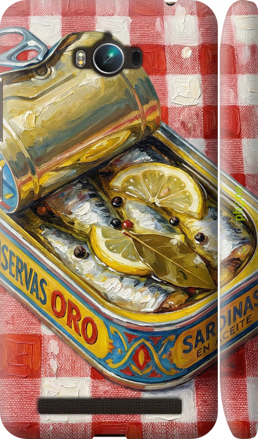 3D пластиковый матовый чехол Vintage Sardine Tin Phone для Asus ZenFone Max ZC550KL - 6772m-271 изображение 