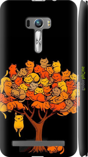 3D пластиковый матовый чехол Дерево и котики для Asus ZenFone Selfie ZD551KL - 6516m-116 изображение 