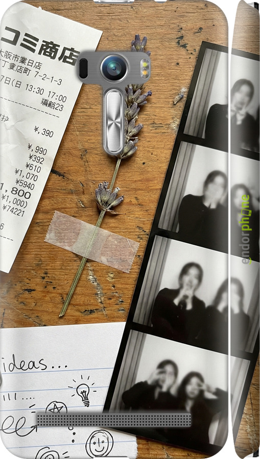 3D пластиковый матовый чехол Aesthetic Scrapbook Collage для Asus ZenFone Selfie ZD551KL - 6773m-116 изображение 
