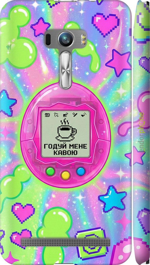3D пластиковый матовый чехол Y2K Aesthetic Retro Pet: Годуй мене кавою для Asus ZenFone Selfie ZD551KL - 6784m-116 изображение 