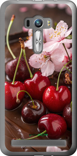 2D пластиковый чехол Вишня в шоколаде для Asus ZenFone Selfie ZD551KL - 6698t-116 изображение 