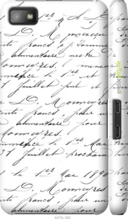 3D пластиковый глянцевый чехол Прописной шрифт для Blackberry Z10 - 4475c-392 изображение 