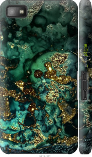 3D пластиковый глянцевый чехол Мрамор золото богатство для Blackberry Z10 - 5419c-392 изображение 