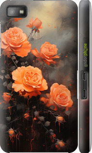 3D пластиковый глянцевый чехол Оранжевые розы для Blackberry Z10 - 5944c-392 изображение 