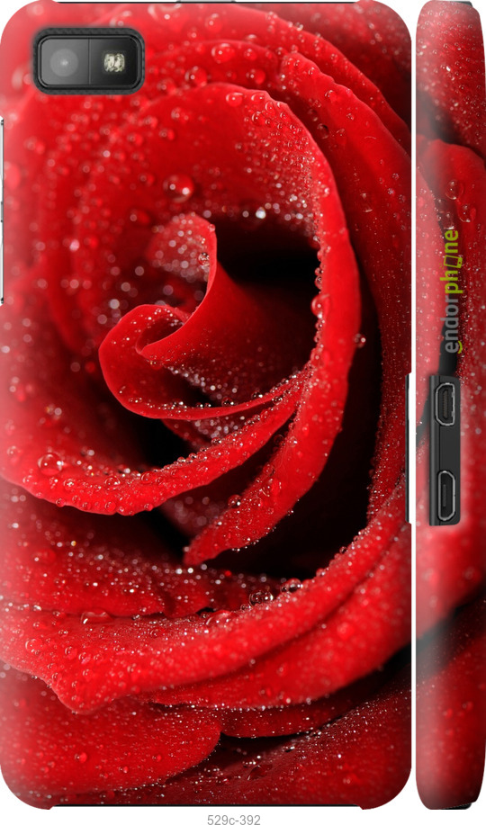 3D пластиковый глянцевый чехол Красная роза для Blackberry Z10 - 529c-392 изображение 